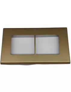 Bticino magic 504//42nb 2-module plate, bronze frame